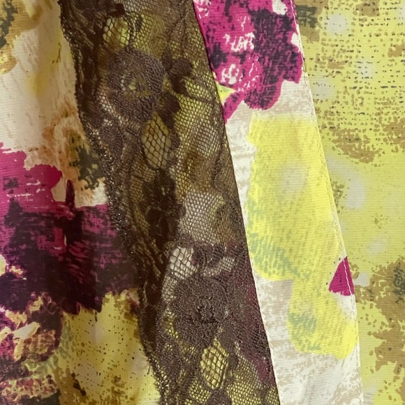 GIMMICKS BY BKE Kimono Top size Large lace trim Beach Vacation Party Cruise L - Picture 4 of 6